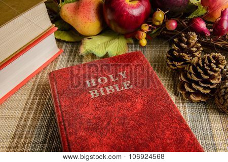 Still Life Red Holy Bible