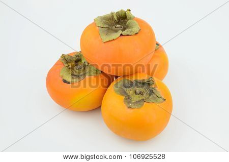 Persimmon Isolate White Background