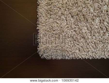Beige Shaggy Carpet On Wenge Floor