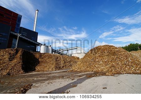 Bio Power Plant Against Blue Sky