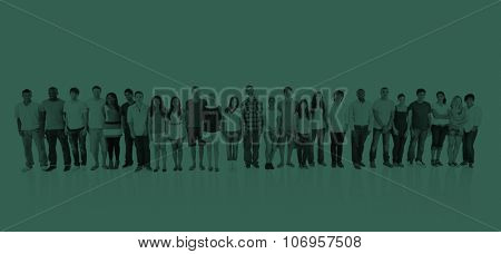 Abreast Ethnicity Diversity Teamwork Togetherness Concept