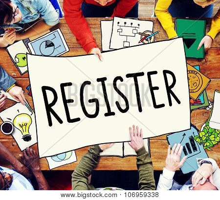 Register Subscribe Enlist Membership Concept