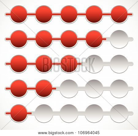 Horizontal Progress, Loading Bars. Steps, Phases, Progression.