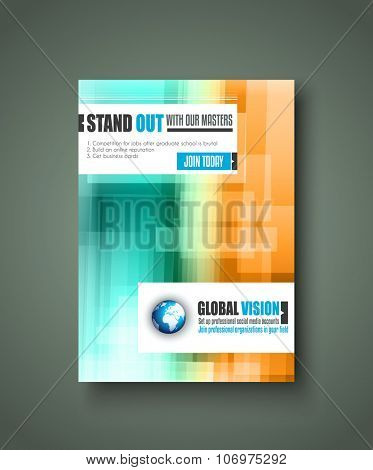 Brochure template, Flyer Design or Depliant Cover for business presentation and magazine covers.