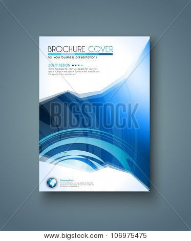 Brochure template, Flyer Design or Depliant Cover for business presentation and magazine covers.