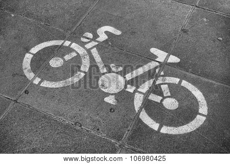sign for a cycle path