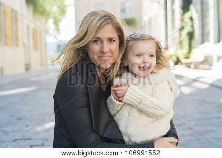 Young mother with her daughter