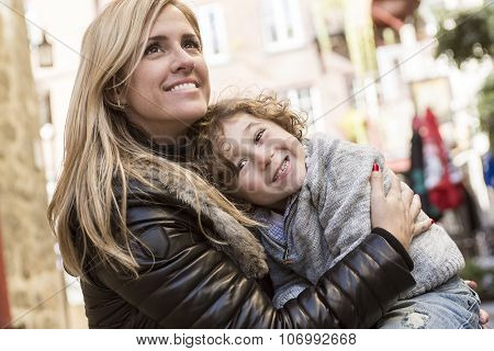 Young mother with her son