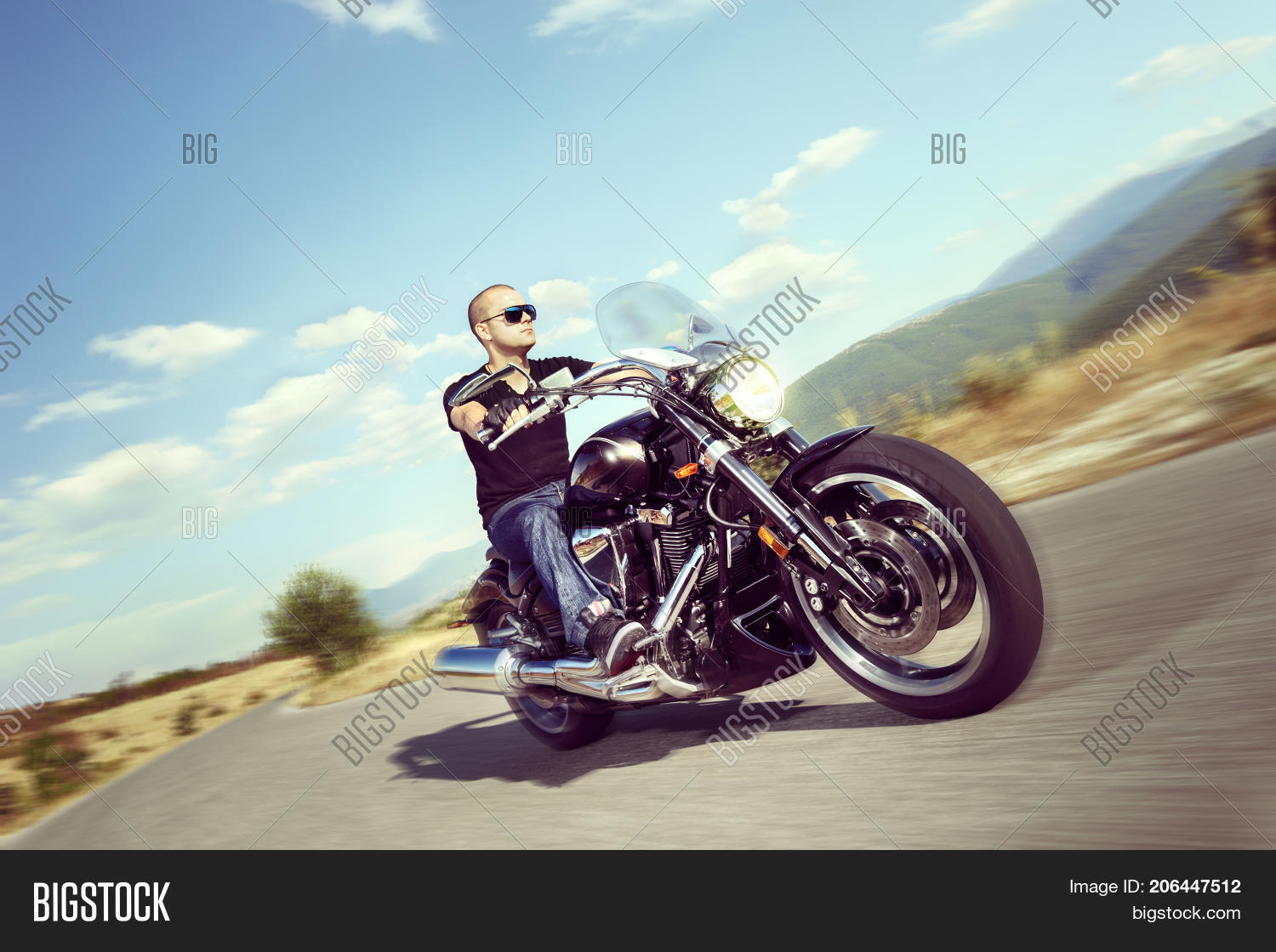 Guy Riding Motorcycle Image & Photo (Free Trial) | Bigstock