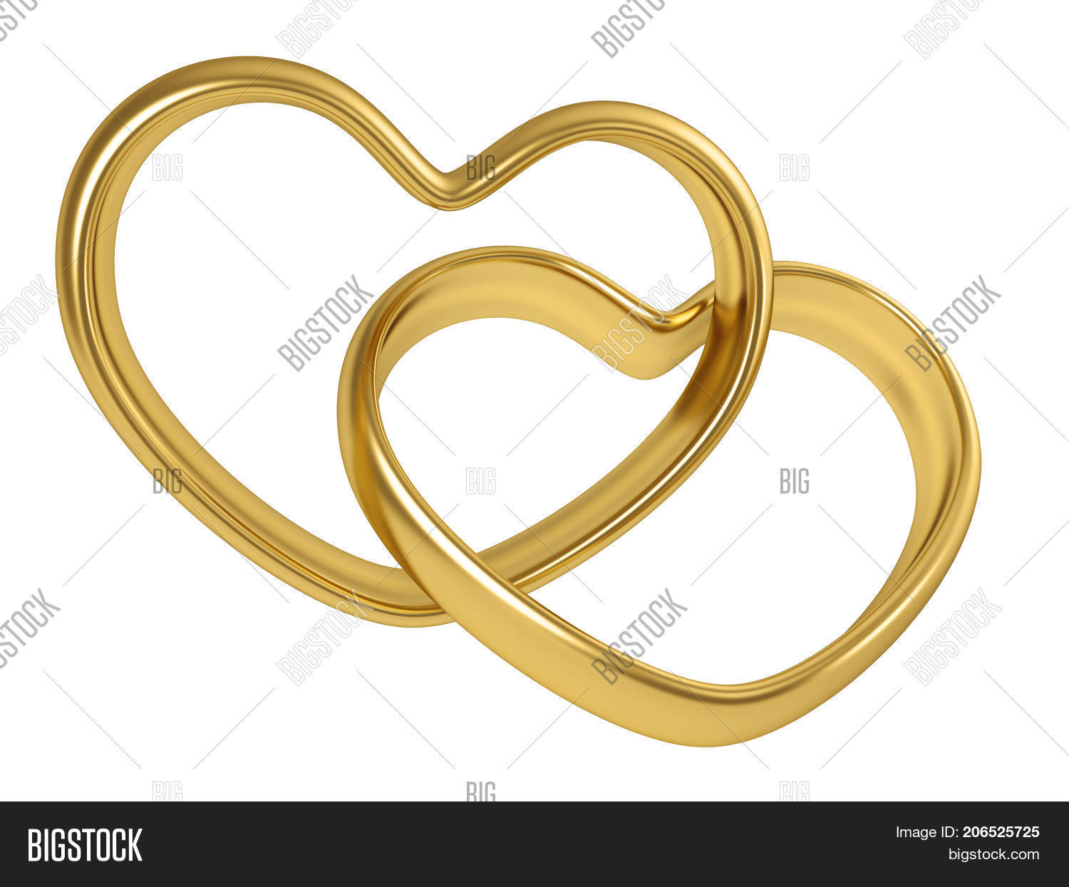 Two Linked Golden Image & Photo (Free Trial) | Bigstock