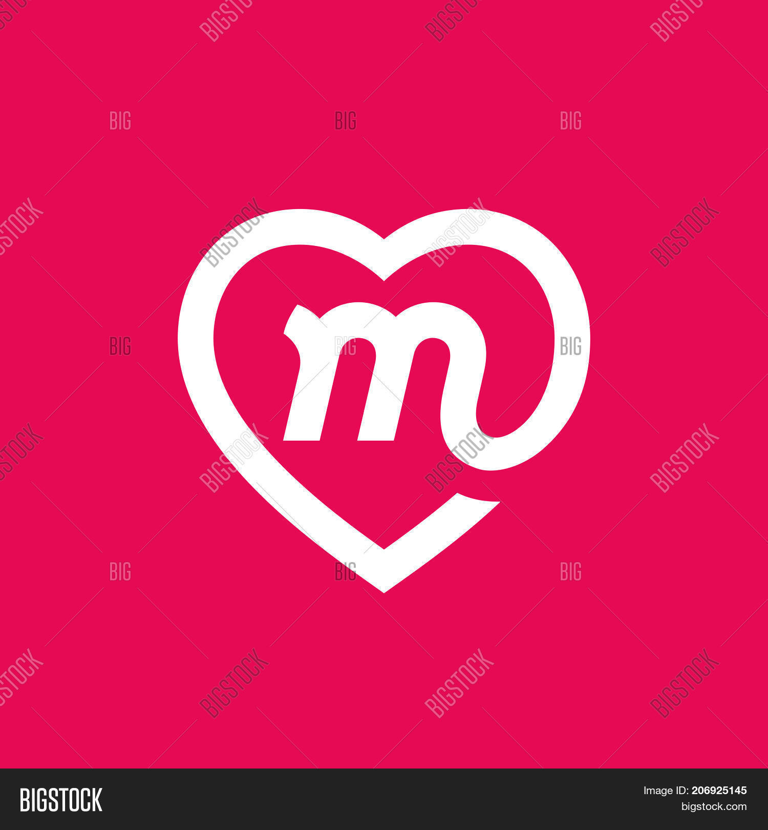 Letter M Heart Logo Image & Photo (Free Trial) | Bigstock