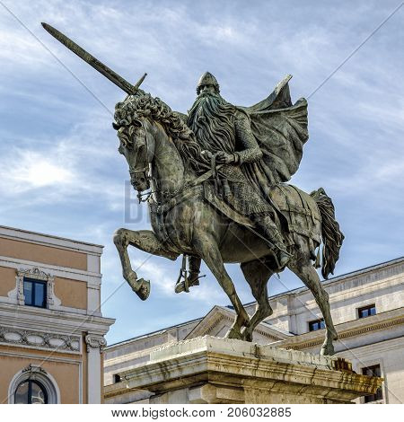 Equestrian statue of El Cid Burgos Spain