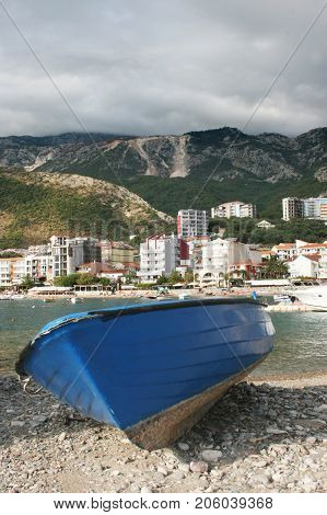 Detail from Rafailovici holiday resort in Montenegro