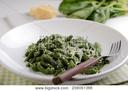 Gnocchetti tirolesi with shredded Parmesan cheese