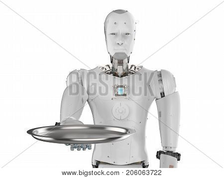 Robot Holding Serving Tray