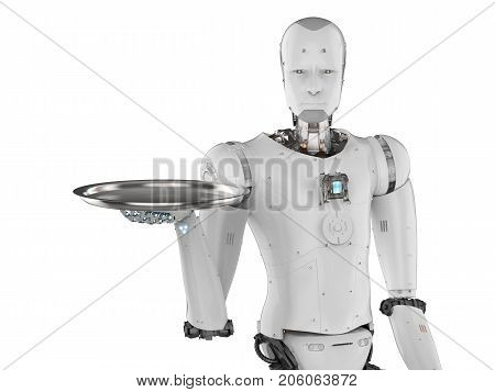 Robot Holding Serving Tray