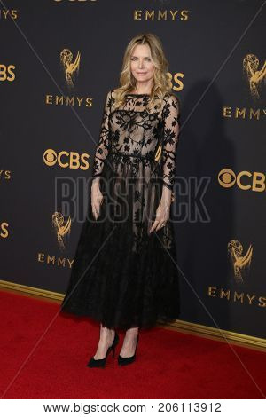LOS ANGELES - SEP 17:  Michelle Pfeiffer at the 69th Primetime Emmy Awards - Arrivals at the Microsoft Theater on September 17, 2017 in Los Angeles, CA