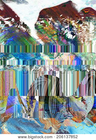 Psychedelic distorted background