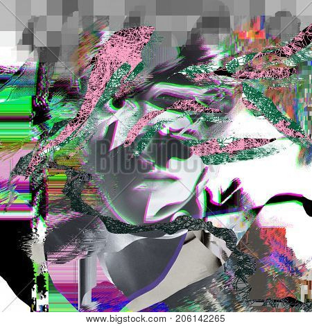 Psychedelic distorted background