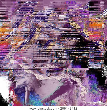 Psychedelic distorted background