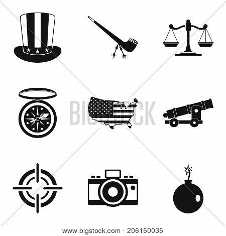 Freedom icons set. Simple set of 9 freedom vector icons for web isolated on white background