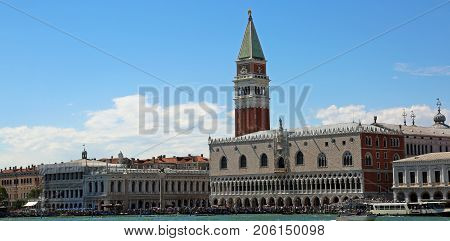 Venice Italy Campanile Of Saint Mark And Ducal Palace Photograph