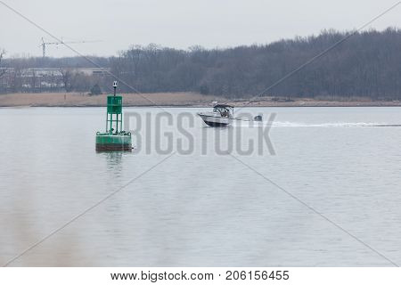 Small Watercraft On Arthur Kill