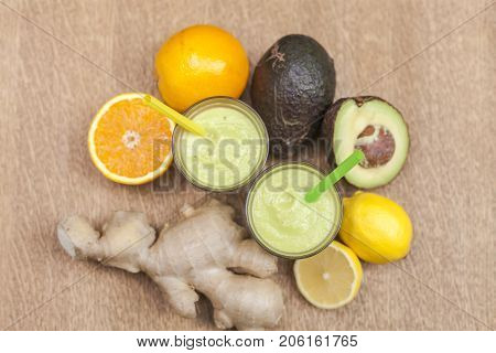 Ginger  Shot Healthy Power- Drink Smoothies  Ingredients Top