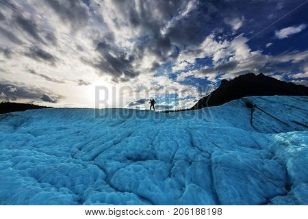 Hike in  Alaska at summertime
