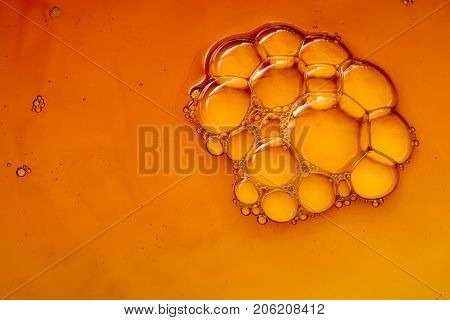 Colorful water bubles on water as abackground
