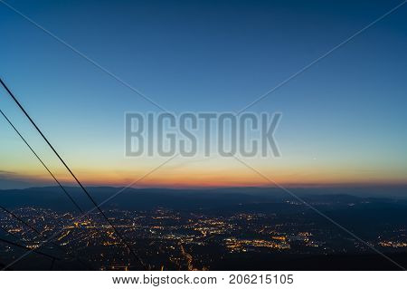 a view of the city of Liberec and Czech lands