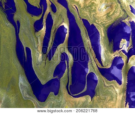 Marbled Abstract Background. Liquid Marble Golden Pattern. Colorful Marble Backdrop.