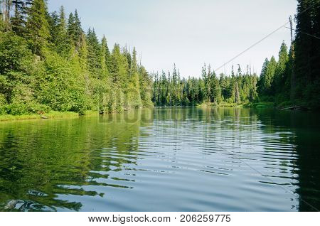 View of Preist's Lake channel to the upper lake