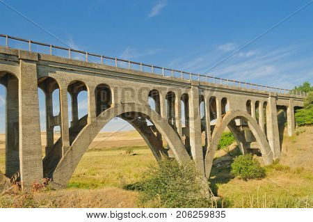 Old concrete bridge in the Palouse area of Washington