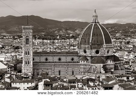 Florence Cathedral viewed from Tower of Arnolfo at Palazzo Vecchio
