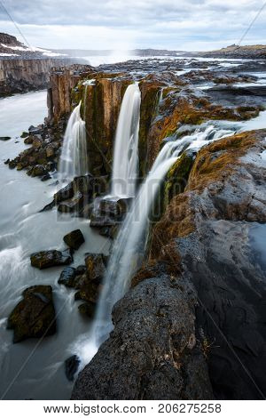 Famous Selfoss waterfall