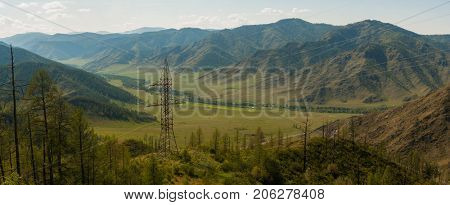 Mountain pass Chike-Taman in Altai, Siberia, Russia