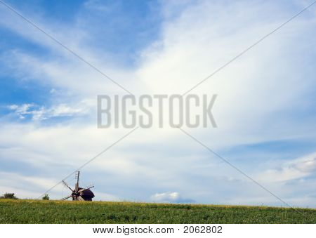 Väderkvarn och Sky
