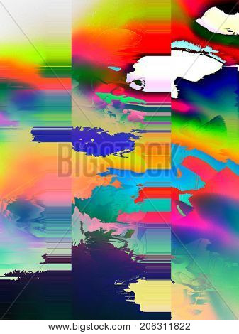 psychedelic abstract glitched background