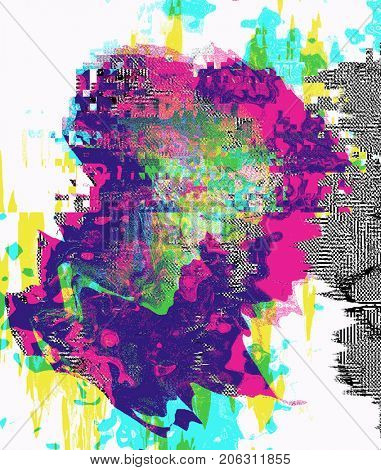 psychedelic abstract glitch background