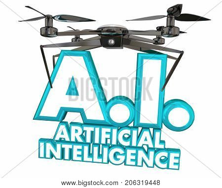 AI Artificial Intelligence Drone Machine Learning Sentient 3d Illustration