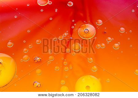Colorful Water Bubles On Water As Background