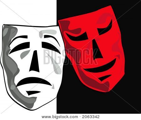  Ilustracja teatr masek.