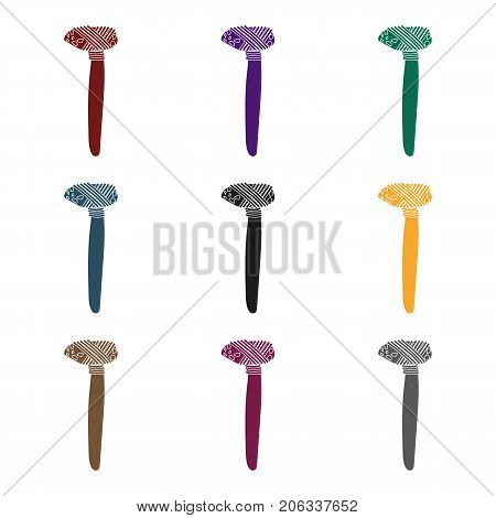 Stone axe icon in black style isolated on white background. Stone age symbol vector illustration.