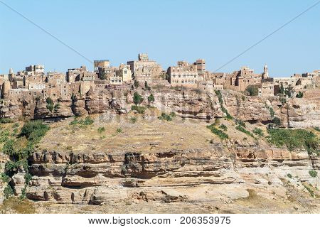 Red Rocks And Decorated Old Houses Of Kawkaban Fortified City