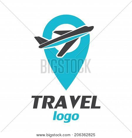 Air travel logo template. Travel logo on a white background