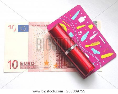 Bonus card to buy cosmetics in the store