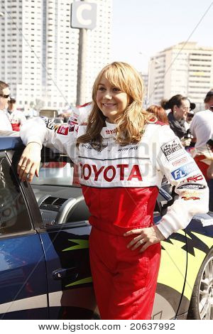 LOS ANGELES - APR 05: Megyn cena účast 35 roční Toyota Pro/Celebrity Race Press Practic