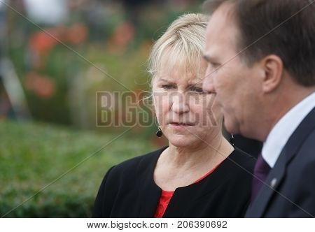 Margot Elisabeth Wahlstrom And Stefan Lofven In Nyc