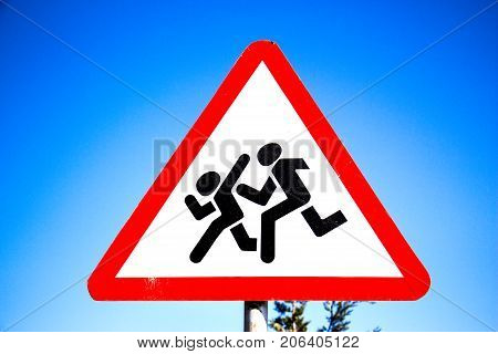 Stop sign to move or travel of the road